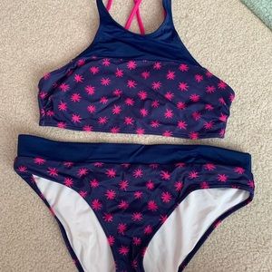 lands end patterned bikini set